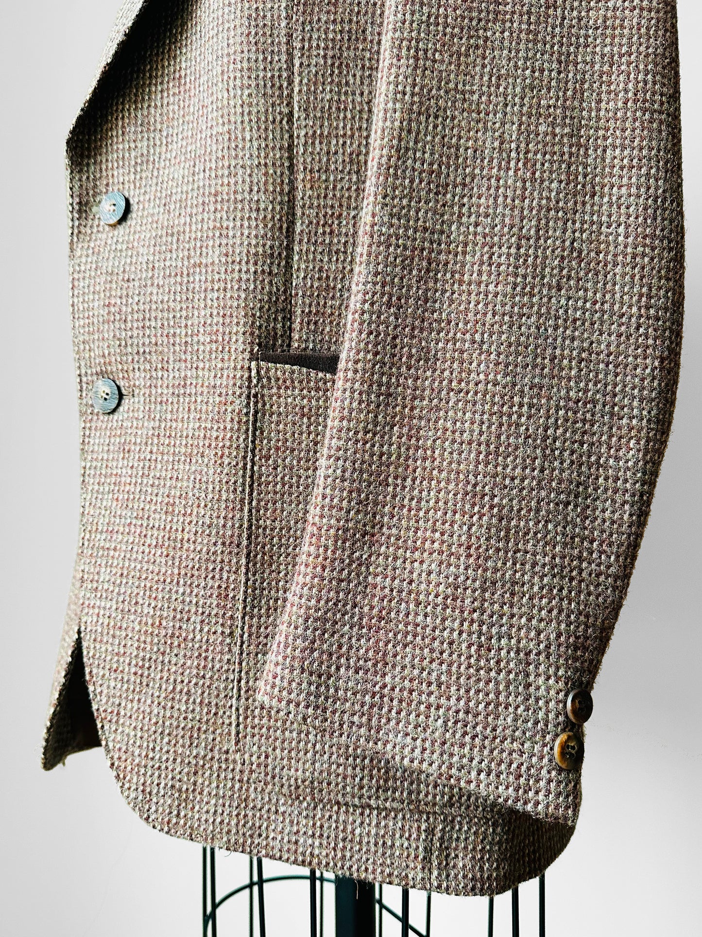 1950s - 1960s Brown Wool Tweed Blazer Jacket - Sz. S/M