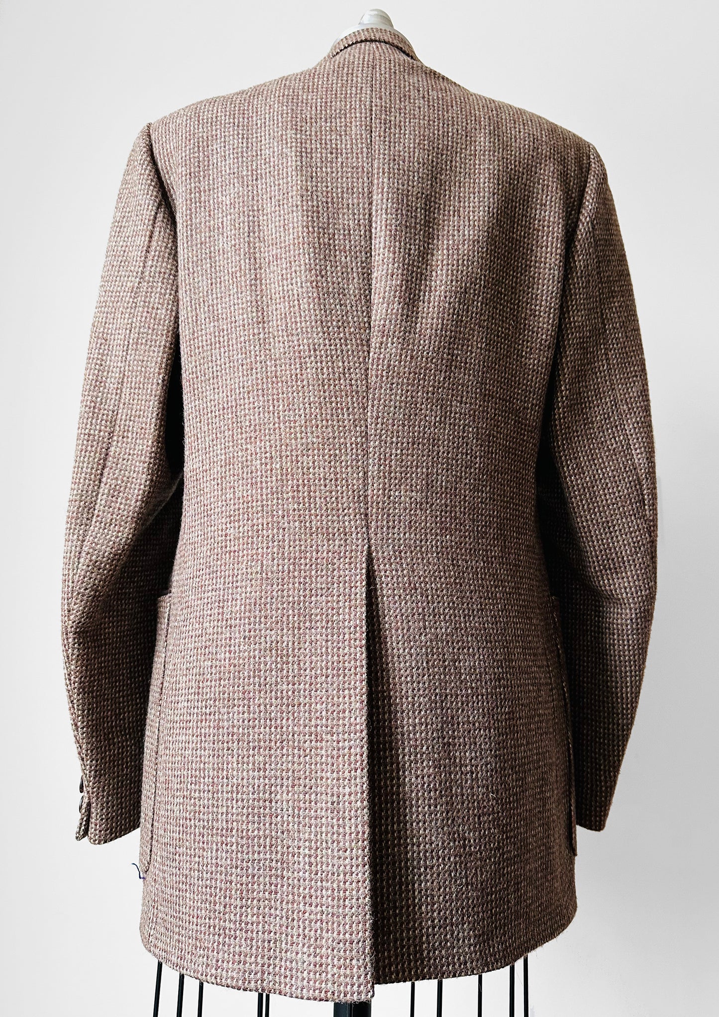 1950s - 1960s Brown Wool Tweed Blazer Jacket - Sz. S/M