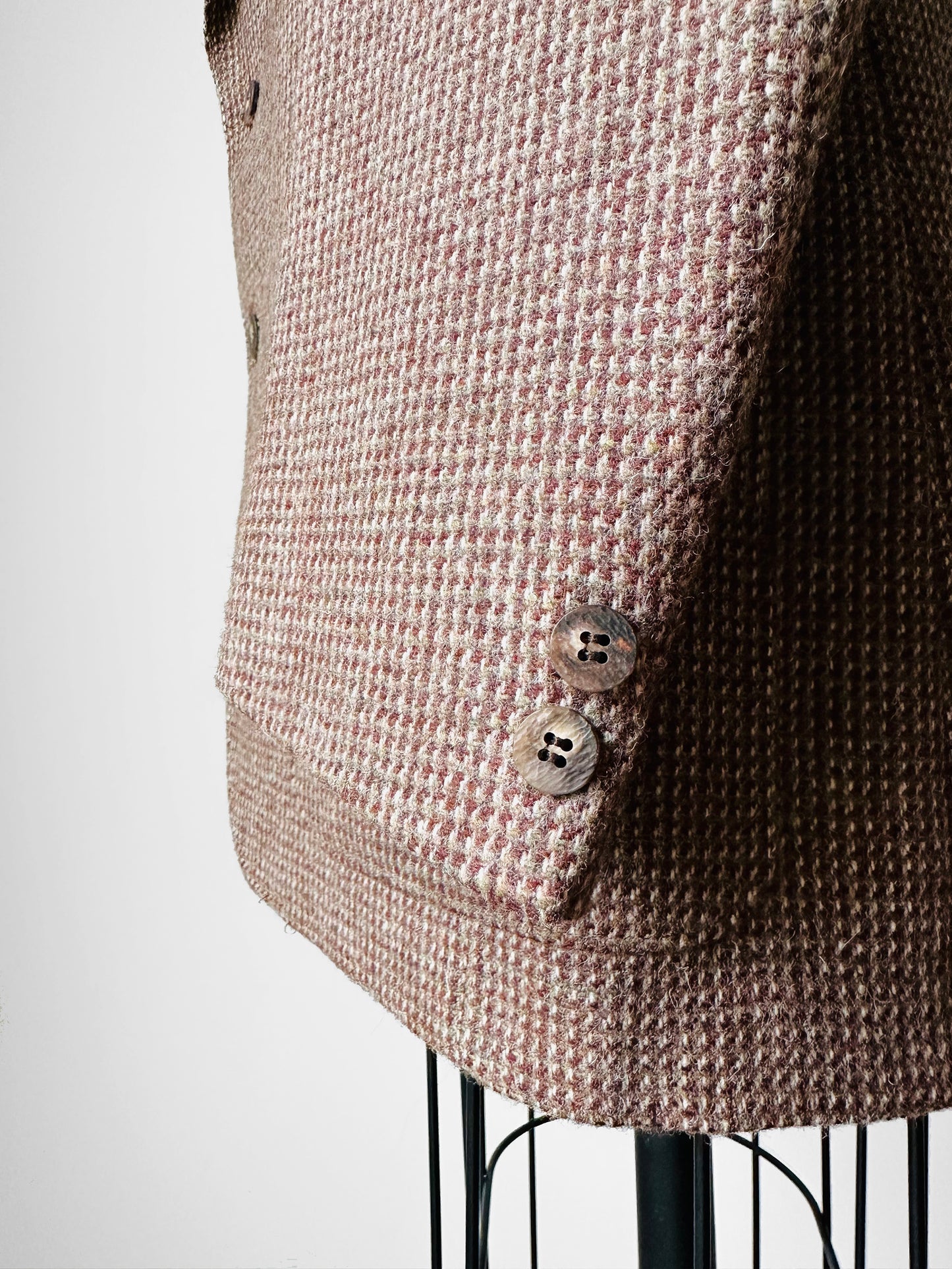 1950s - 1960s Brown Wool Tweed Blazer Jacket - Sz. S/M