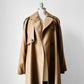 1980s Tan Wool Double Breasted Trench Duster Coat - Sz. S/M