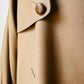 1980s Tan Wool Double Breasted Trench Duster Coat - Sz. S/M