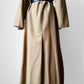 1980s Tan Wool Double Breasted Trench Duster Coat - Sz. S/M