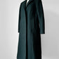 1980s Hunter Green Heavy Wool Military Overcoat - Sz. S/M