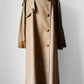 1980s Tan Wool Double Breasted Trench Duster Coat - Sz. S/M