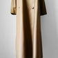 1980s Tan Wool Double Breasted Trench Duster Coat - Sz. S/M