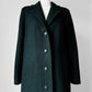 1980s Hunter Green Heavy Wool Military Overcoat - Sz. S/M
