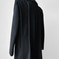 1980s Black Wool Exaggerated Collar Coat- Sz. S/M