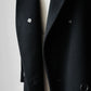 1980s Black Wool Exaggerated Collar Coat- Sz. S/M