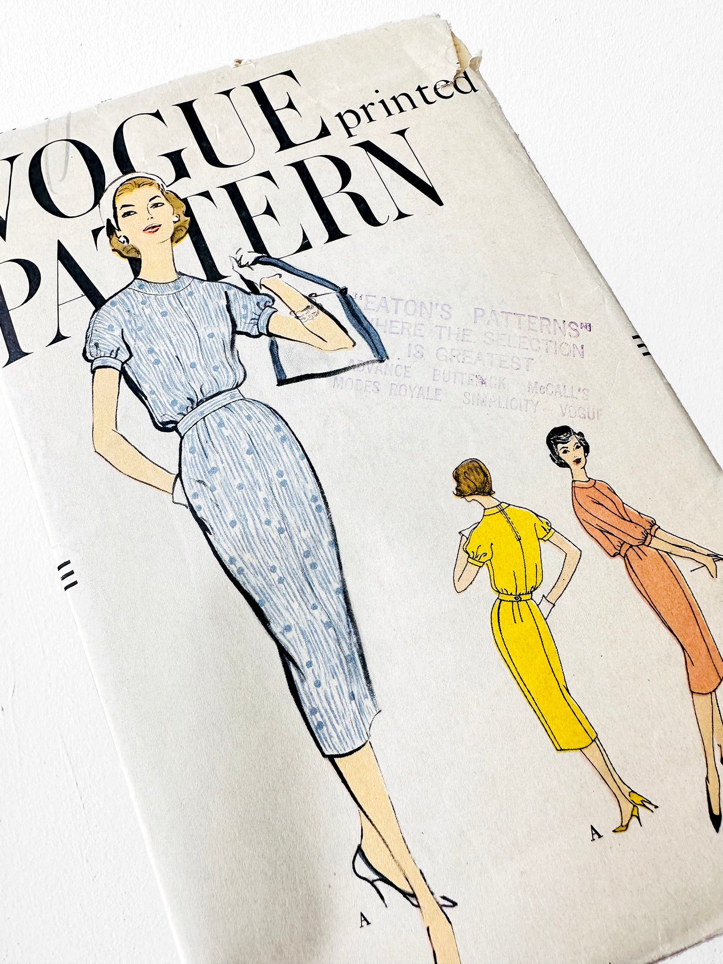 1960s Vintage Vogue Dress Sewing Pattern