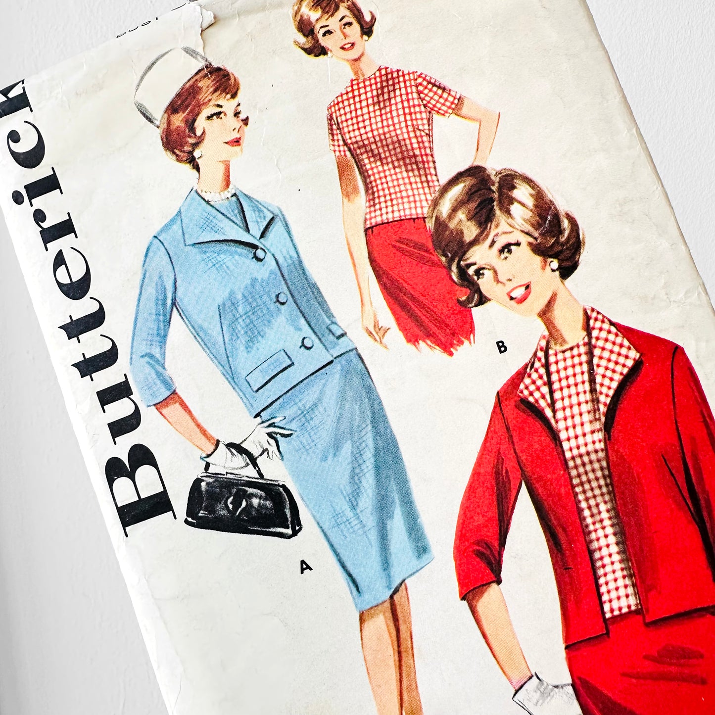 1960s Butterick Two-Piece Skirt Suit Set Sewing Pattern