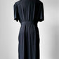 1980's Black Tuxedo Style Wrap Dress - Sz. S/M
