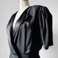 1980's Black Tuxedo Style Wrap Dress - Sz. S/M