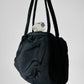 Vintage 1960s Black Fabric Handbag with Clear Lucite Clasp