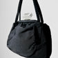 Vintage 1960s Black Fabric Handbag with Clear Lucite Clasp