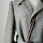 1970s Grey Wool Tweed Belted Overcoat - Sz. S/M