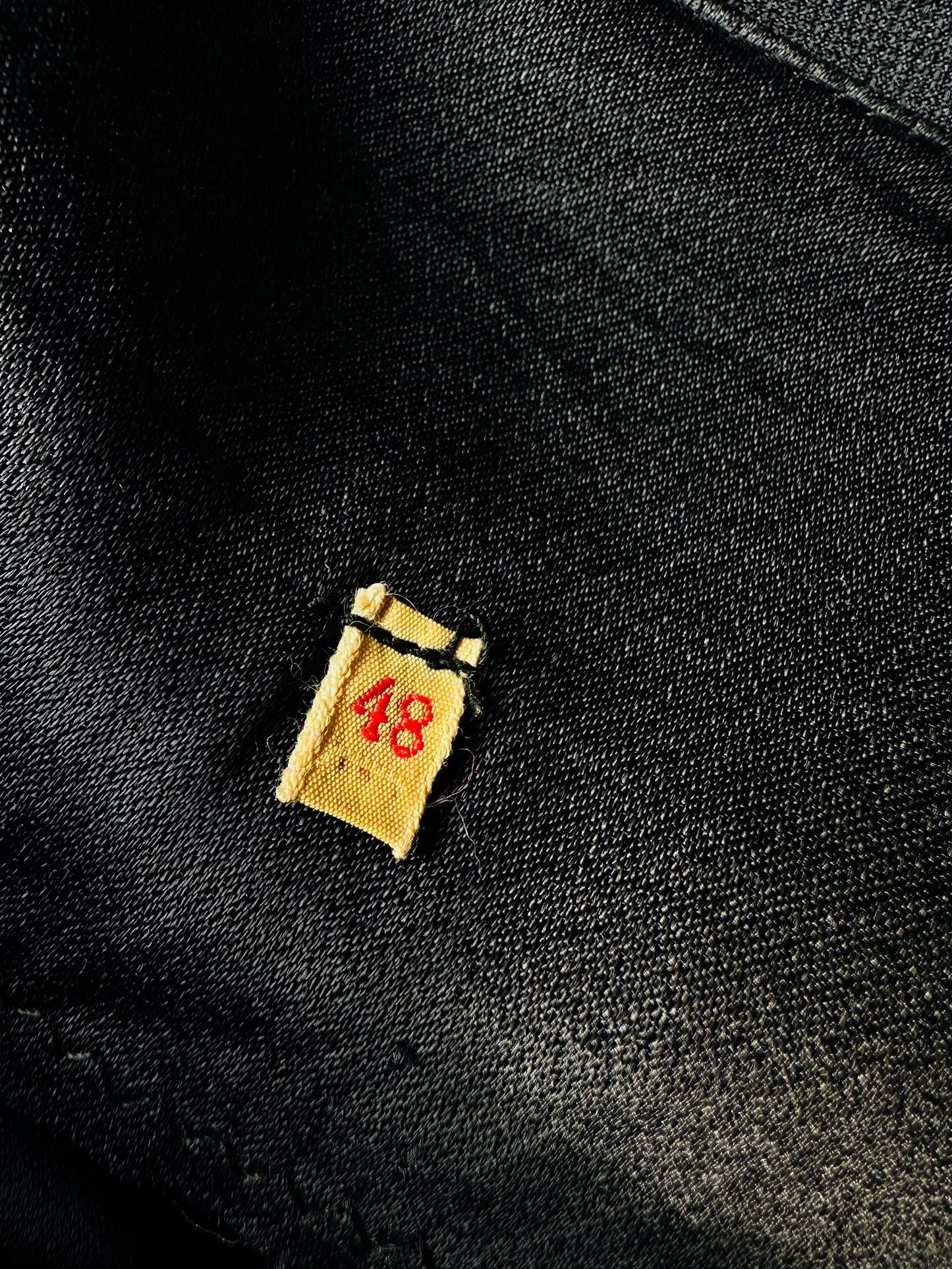 1980's Black Tuxedo Style Wrap Dress - Sz. S/M