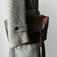 1970s Grey Wool Tweed Belted Overcoat - Sz. S/M