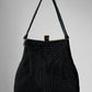 1940s - 1950s Black and Gold Cordé Purse