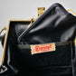 1940s - 1950s Black and Gold Cordé Purse