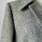 1970s Grey Wool Tweed Belted Overcoat - Sz. S/M