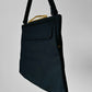 1950s Large Black Wool Felt Top Handle Handbag