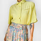 1980s Multi Tonal Pastel Patterned Skirt - Sz. L/XL