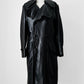 1980s Buttery Soft Long Black Leather Coat - Sz. Large