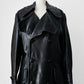 1980s Buttery Soft Long Black Leather Coat - Sz. Large