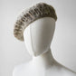 1970s Off-White Grey and Taupe Starburst Wool Knit Beret