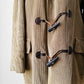 1970s Tan Corduroy Wool Faux Fur Interior Toggle Button Hooded Jacket