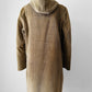 1970s Tan Corduroy Wool Faux Fur Interior Toggle Button Hooded Jacket