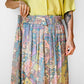 1980s Multi Tonal Pastel Patterned Skirt - Sz. L/XL