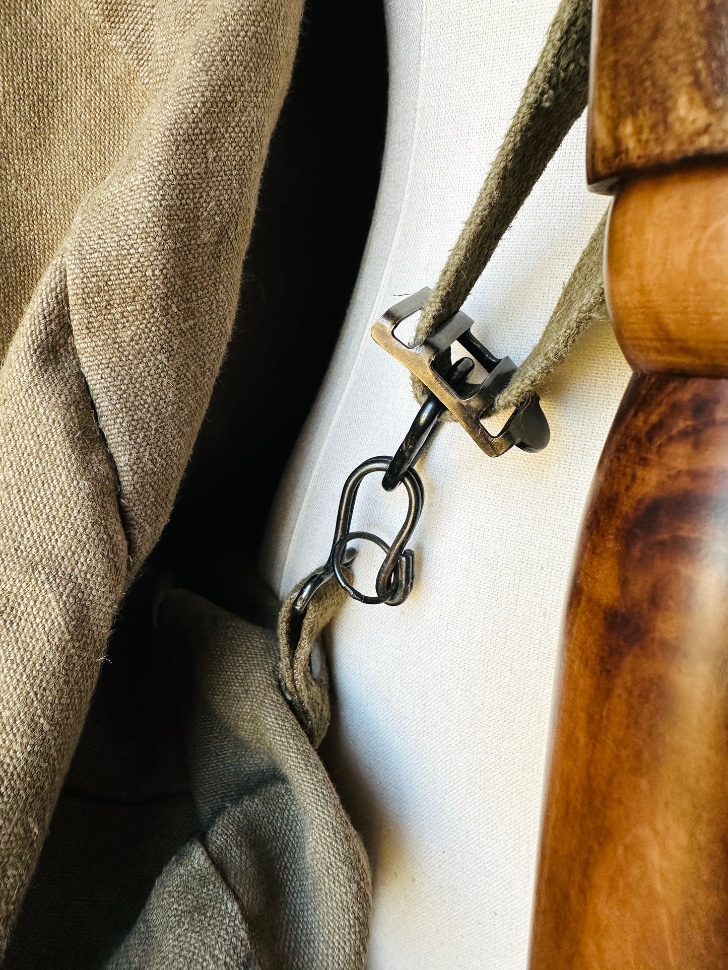 1990s Olive Green Spanish Canvas Military Rucksack Backpack