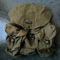1990s Olive Green Spanish Canvas Military Rucksack Backpack
