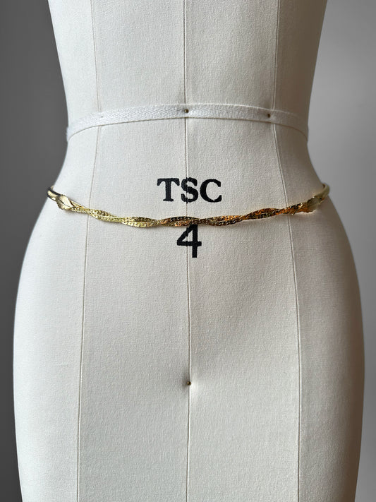 1980s Gold Leaf Belt - Sz. 28 - 30