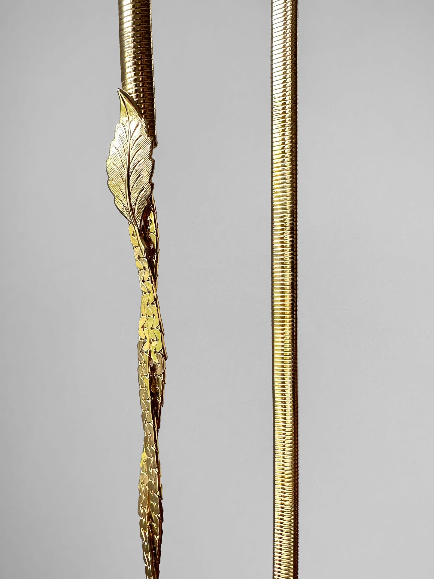 1980s Gold Leaf Belt - Sz. 28 - 30