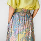 1980s Multi Tonal Pastel Patterned Skirt - Sz. L/XL