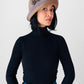 1960s Lilly Dache DEBS Taupe and Grey Wool Felt Fedora - Sz. Sm