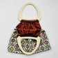 1960s Floral Tapestry Faux Wood Handled Handbag