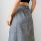 1980s Black and White Houndstooth A-line Inverted Pleat Skirt - Sz. Sm