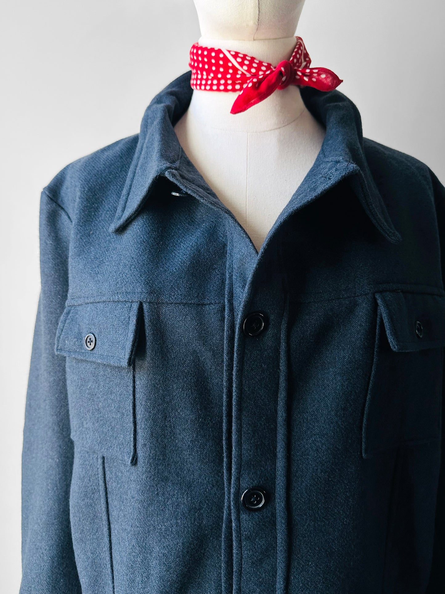 1950s Mid-Century Genuine Italian Military Formal Wool Jacket - Sz. S/M