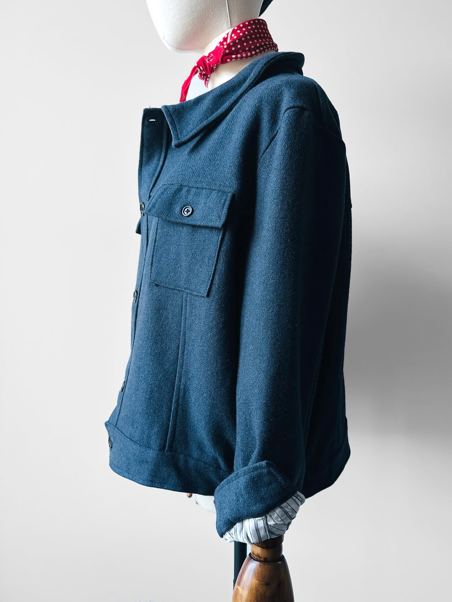 1950s Mid-Century Genuine Italian Military Formal Wool Jacket - Sz. S/M