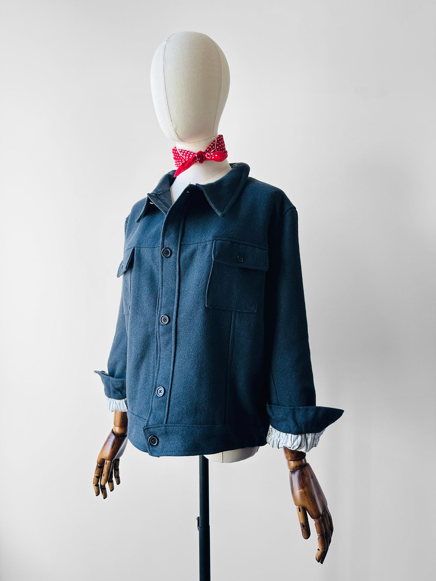 1950s Mid-Century Genuine Italian Military Formal Wool Jacket - Sz. S/M