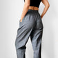 1980s Side Button Pleated High-Waisted Tapered Leg Trousers - Waist 27