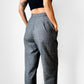 1980s Side Button Pleated High-Waisted Tapered Leg Trousers - Waist 27