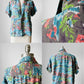 1960s Well Worn Cotton Palm Japan Button Up Shirt - Sz. S/M