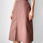 Vintage 1970s - 1980s A-line Inverted Pleat Skirt - Sz. S/M