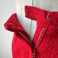 1960s Mid-Century Red Boucle Wool Skirt Suit with Decorative Tassel Buttons - Sz. Small