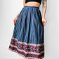 1970s - 1980s Handmade Stripe Patchwork Style Skirt - Sz. M/L