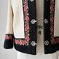 1960s Off White Embroidered Edge Hand Mended Norway Wool Jacket - Sz. XS / S